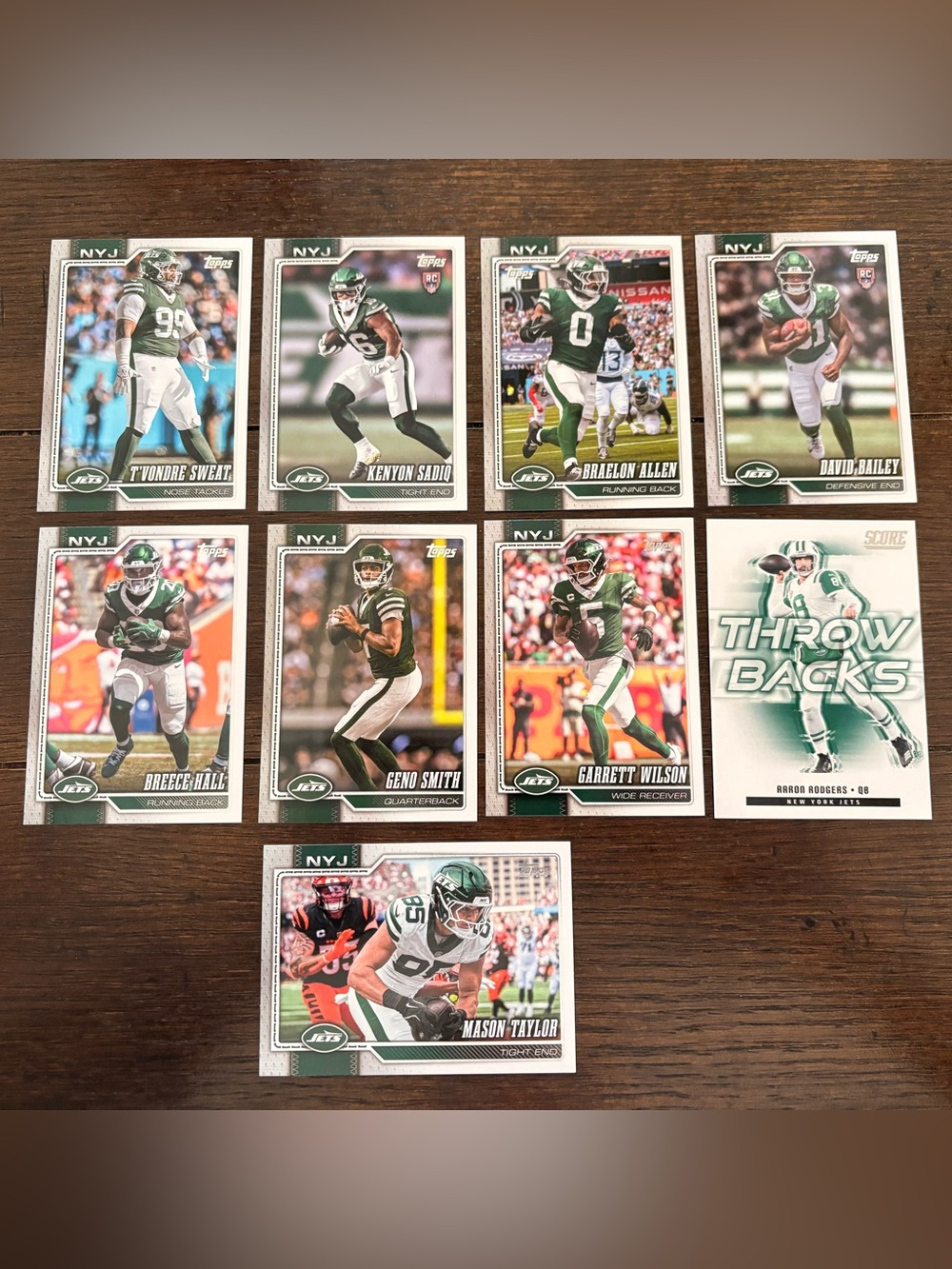 TOPPS NEW YORK JETS Large Lot Football Trading Cards MINT